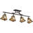 Amerski 42'' 4 -Light Fixed Track Track Kit with Dimmable and Adjustable Head