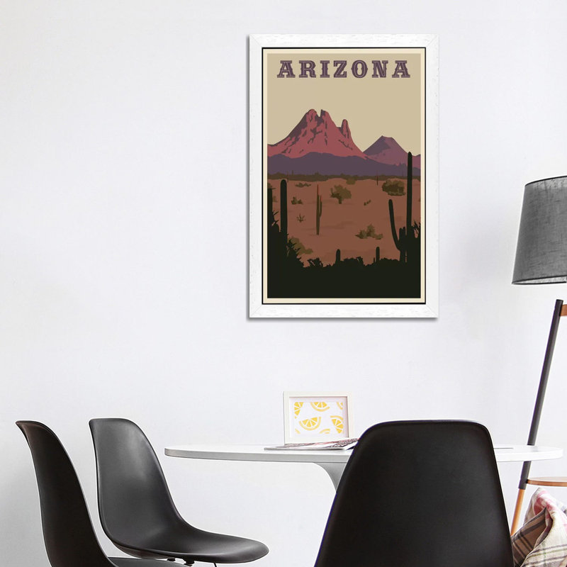 Arizona - Print on Canvas, 152.5 cm H x 101.5 cm W, White Framed