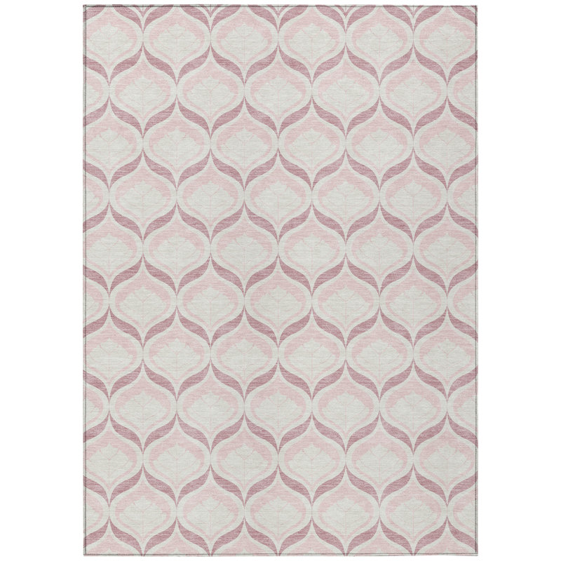 Machine Washable Indoor/Outdoor Jourdan ACN2379 Geometric Rug, Rectangle 3' x 5'