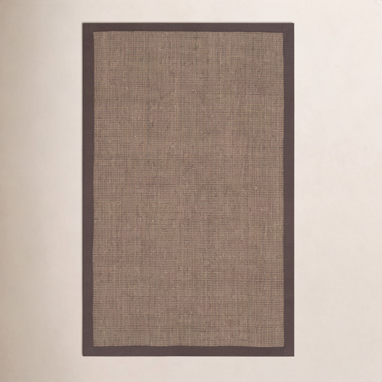 Brown Hand-Woven Jute Rug, Rectangle 4' x 6'