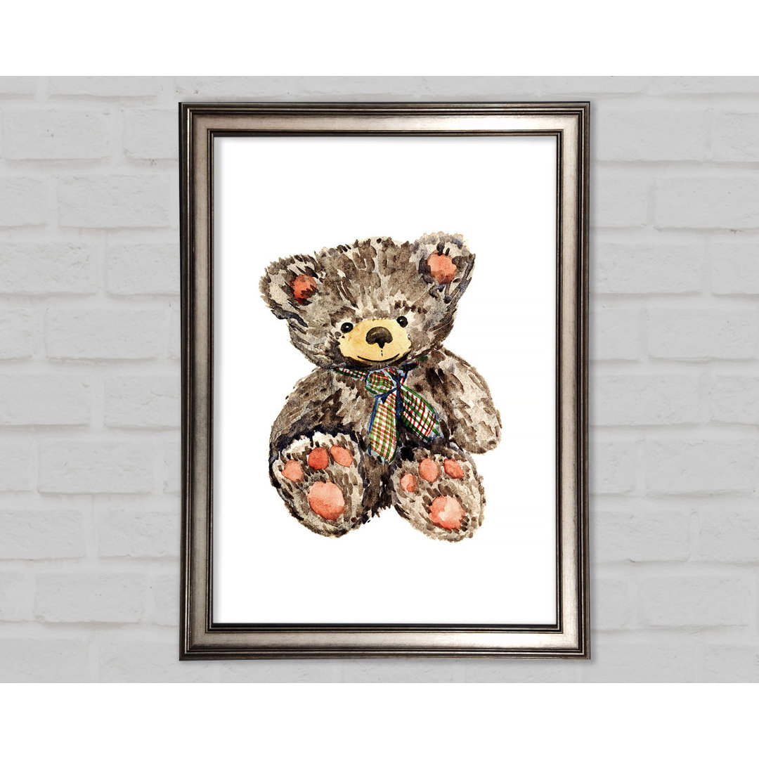 Teady Bear Tie Gerahmter Druck