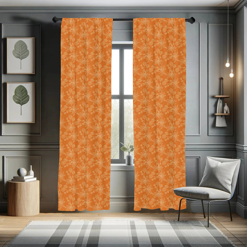 Semi-Sheer Rod Pocket Curtain Panel, 28" x 95"