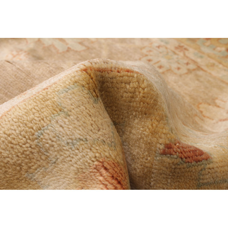 One-of-a-Kind 6'2" X 8'8" New Age Wool Area Rug in Tan