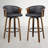 Lesli 30.51'' Swivel Tufted PU Leather Upholstered Counter Stool-1656213964