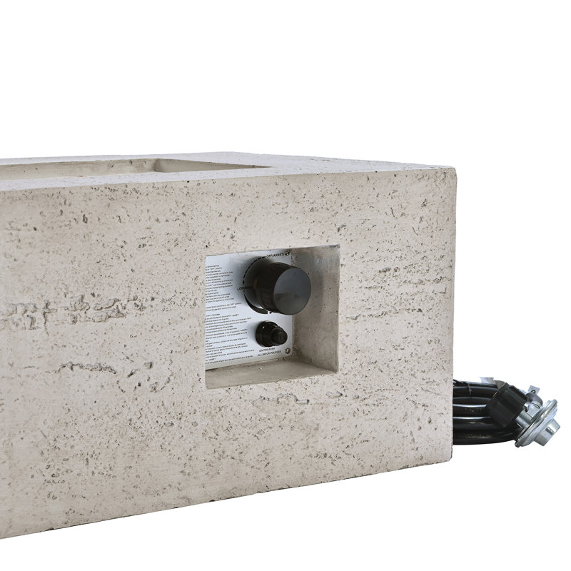 Foyer d'extérieur rectangulaire au propane 40000 BTU, chauffe-terrasse 41,9 po avec brûleur en acier inoxydable et pierres de lave gratuites, couvercle imperméable, adapté pour la cour, la pelouse, les patios, les terrasses et la piscine