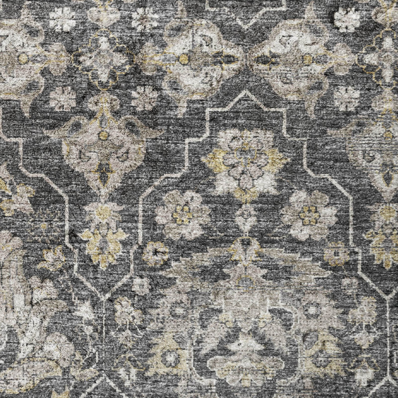 Tapis à poils longs lavable à la machine de qualité supérieure ADS94, Ombre, 3 pi x 5 pi
