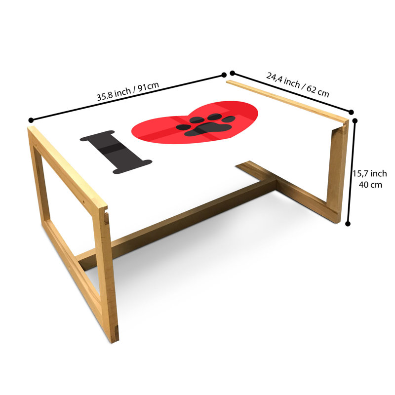 Janayah Sled Coffee Table, 90cm H x 62cm W x 40cm D