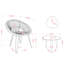  Ensemble bistro en aluminium 3 pièces pour patio-377931771