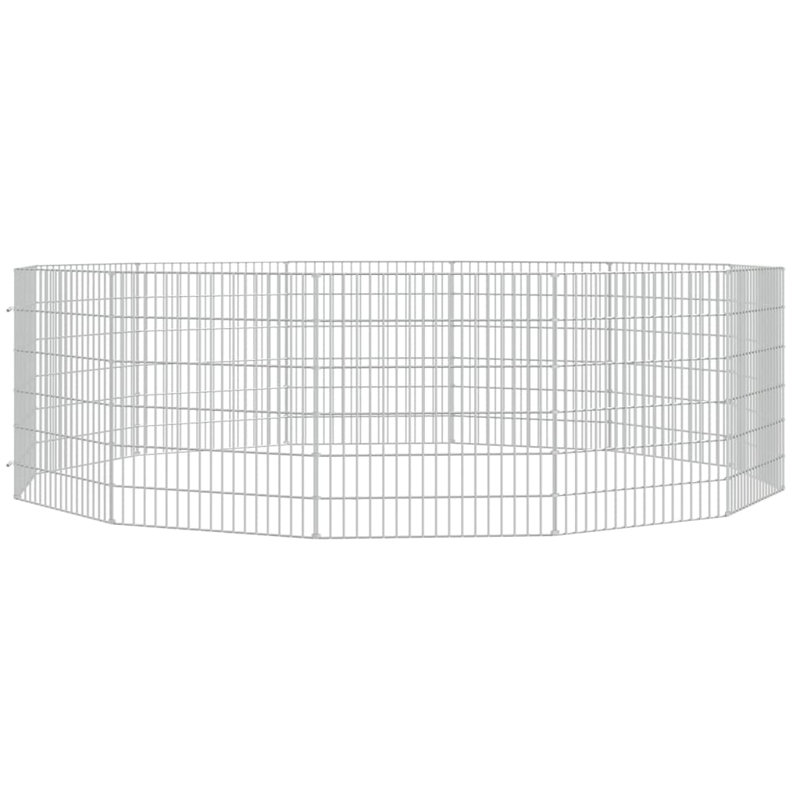 Dehn Free Range Animal Enclosure 12-Panel Galvanised Iron, 60cm H x 54cm W