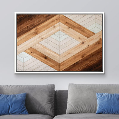Geometric Western Shape " Brown Wood Effect Pattern Nature Abstract Geometric Modern Art Western Wall Decor Office " Graphic Art Print