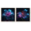 Blue Lily Dreams - ensemble de 2 carrés de lis floraux-1509787176-1509787183