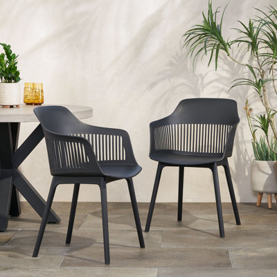Jacqueline Plastic Outdoor Dining Armchair