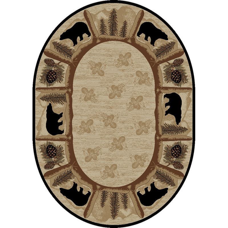 Tapis géométrique Haysi Haysi, Oval 7 pi 10 po x 9 pi x 10 po