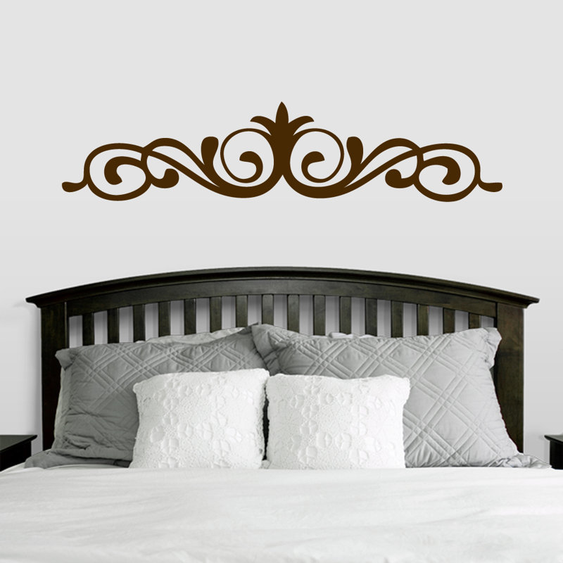Adhésif décoratif à volutes élégantes, Brun chocolat