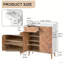 Armoire à chaussures rétro, armoire de rangement à chaussures autoportante Herringbone-945675867