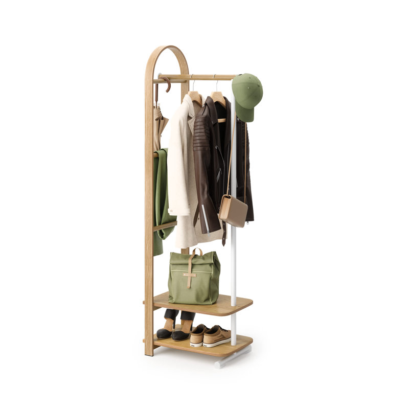 BELLWOOD COAT RACK BLACK, White/Natural
