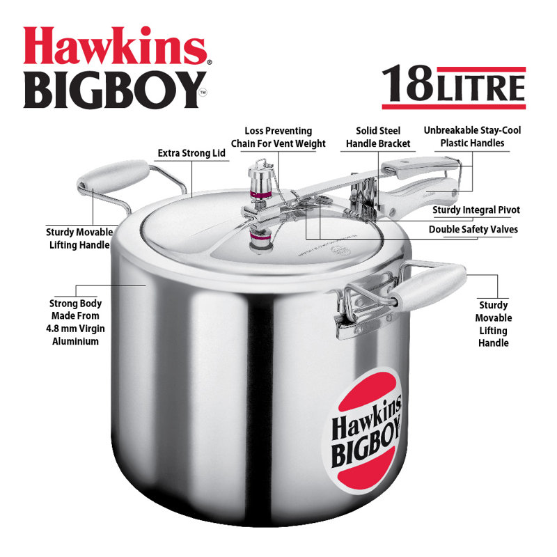 Hawkins 18L Aluminium Stock Pot