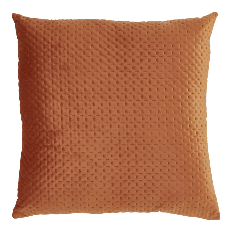 Housse et insert en velours carré, Rouille, 18 po x 18 po