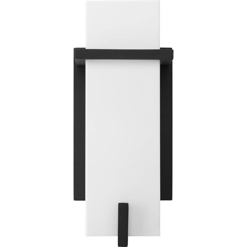 One-Light Modern Small Outdoor Wall Lantern, Black, 12.5" H x 5.25" W x 5" D