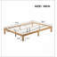 Structure de lit plateforme en bois grand format avec support de lattes solide, assemblage facile et aucun sommier tapissier requis pour un confort accru