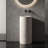 34" Tall Solid Surface Freestanding Pedestal Bathroom Sink