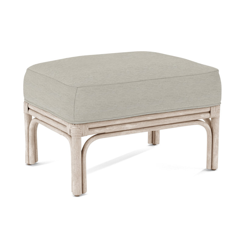 Boca Ottoman, Brown Geometric, 0456-33, Bisque