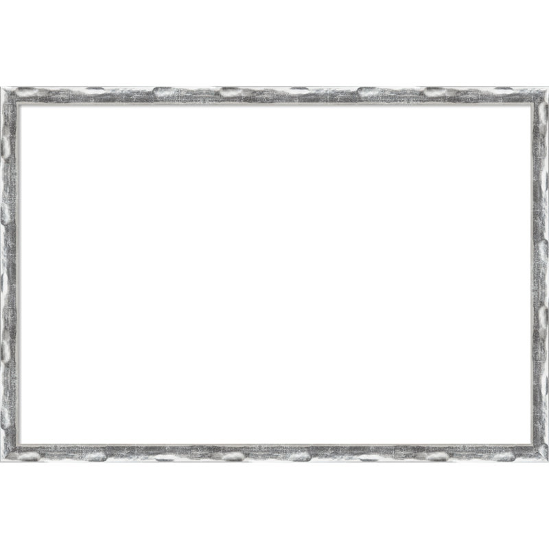 Organisateur de tableau magnétique effaçable à sec avec cadre en chrome Scratched Wave, H 14 po x l 26 po