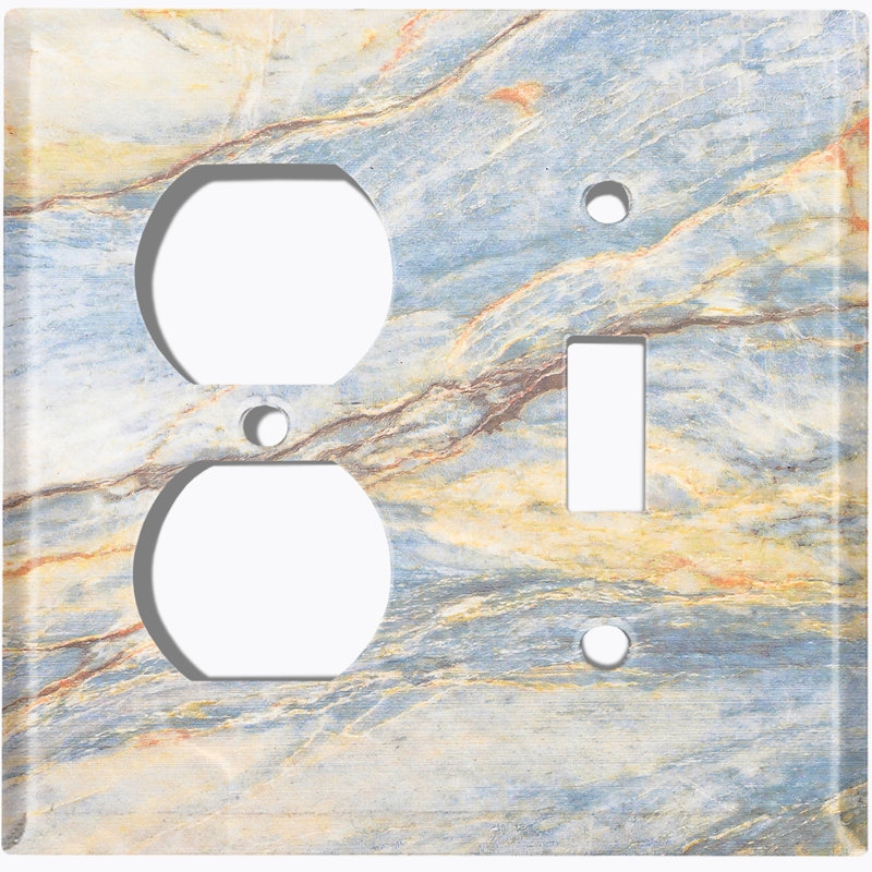 Patterned 2 - Gang Combination Plate Standard Combination Wall Plate