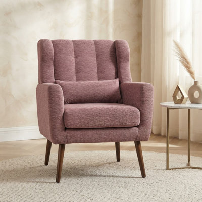 Upholstered Chenille Armchair