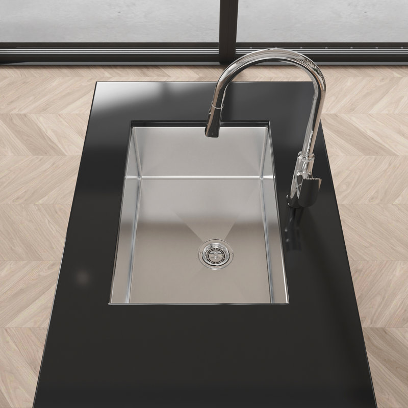 27" X 19" Gray Stainless Steel Kitchen Sink - Undermount Style With Faster Draining And Scratch Surface Nano Workstation Construction Hygienic Design