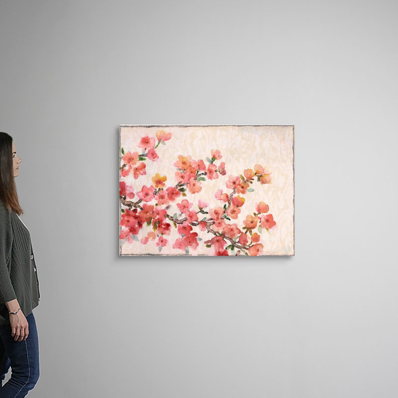 «Cherry Blossom Composition II» par Timothy O 'Toole - reproduction d'art sur toile, H 30 po x l 40 po x P 1,25 po
