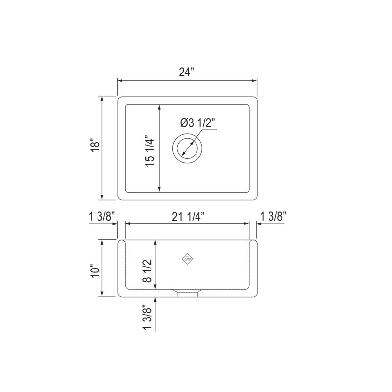 Lancaster™ 24" L x 18" W Farmhouse Kitchen Sink, Matte Gray