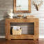Canapé d'entrée moderne, console en bois-420410045