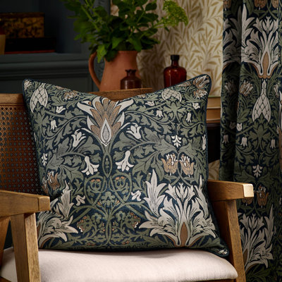 Snakes Head Down Blend Floral Square Throw Cushion