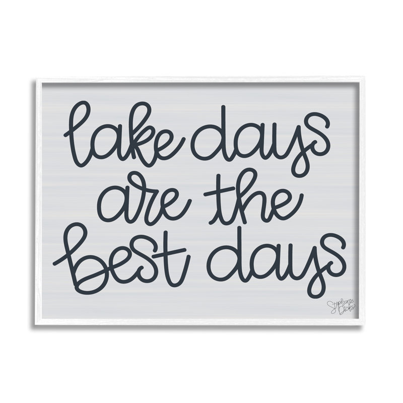 «Lake Days Are Best Nautical», estampe numérique encadrée par Stephanie Dicks, H 24 po x l 30 po x P 1,5 po