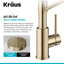 Robinet de cuisine KRAUS 2-en-1 à filtre à eau rétractable à poignée simple de style commercial pour osmose inverse ou système de filtration d'eau KRAUS-91893236
