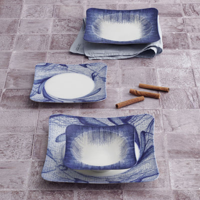 Porcelain China Dinnerware Set 24 Piece - Service for 6