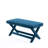 Abigail 42" Mid-Century Modern Velvet Upholstered Wood Bench Ottoman in Blue-949646913