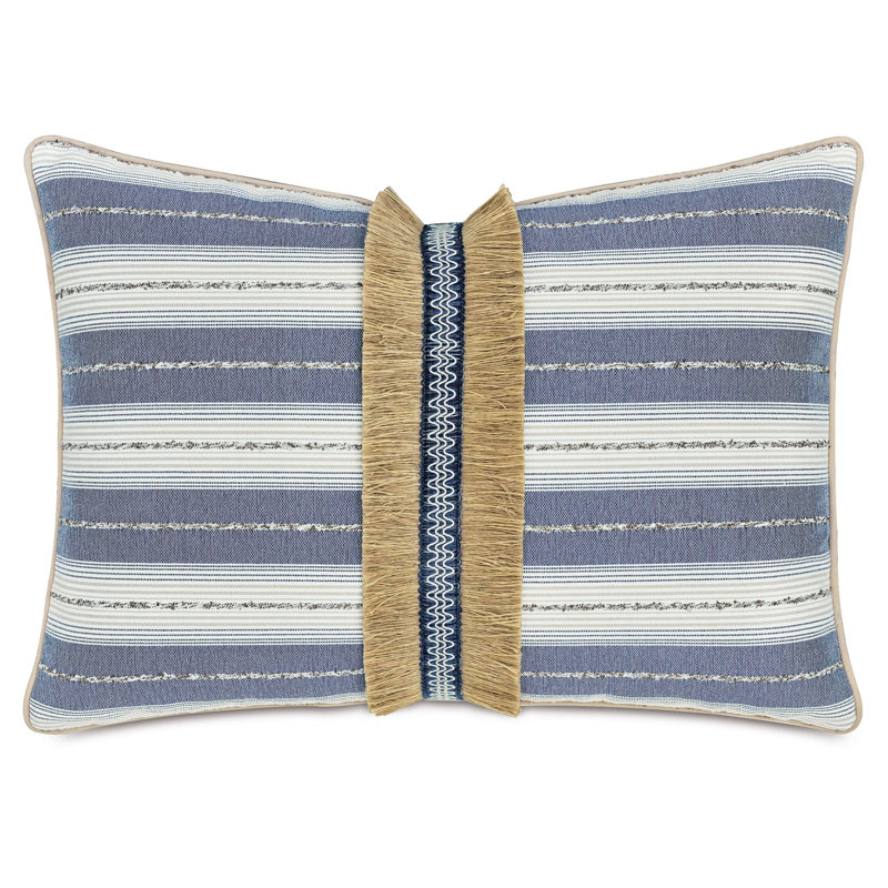 Throw Pillow, Blue/White
