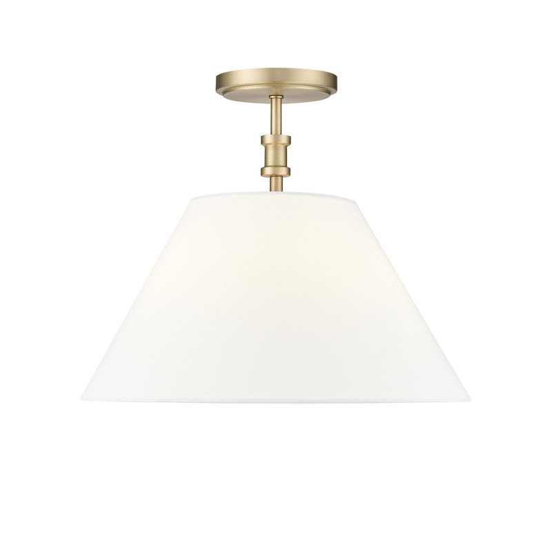 Adorra 16" Wide 3-Light Semi Flush, Vintage Brass
