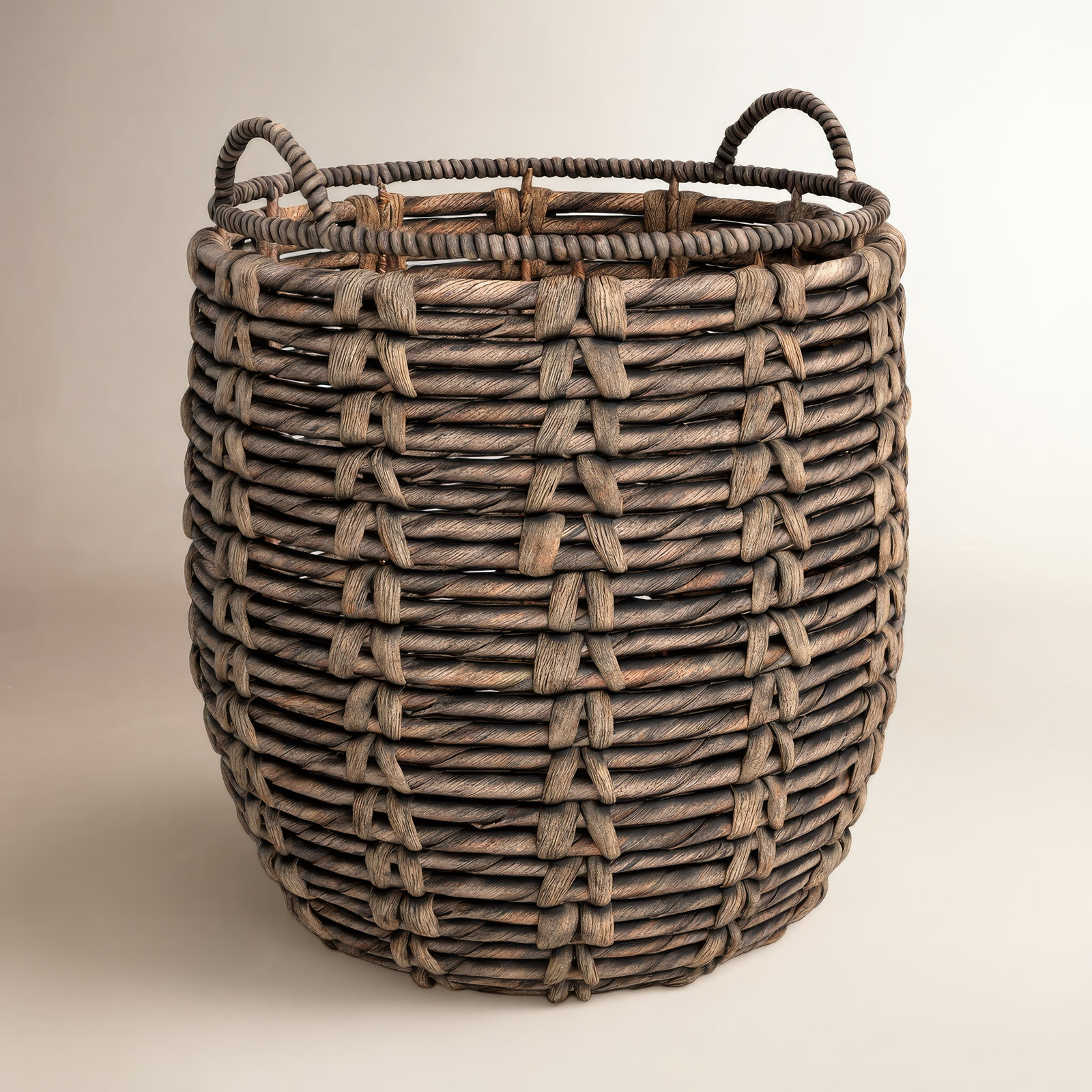Kei Handmade Wicker Basket With Handles 1, Brown