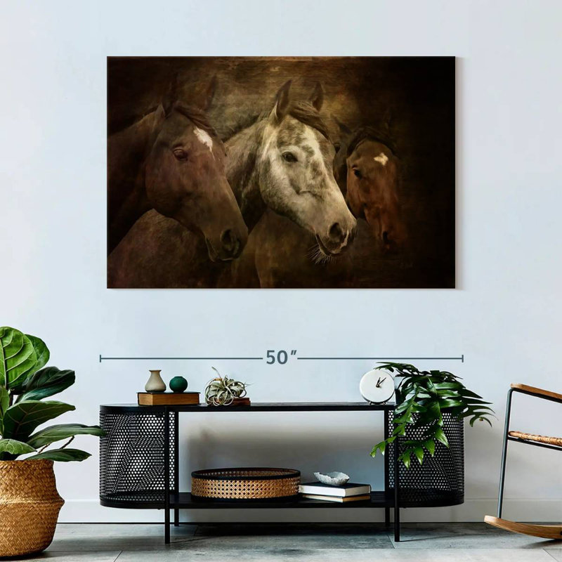 Brampt Three Horses, 32" H x 48" W