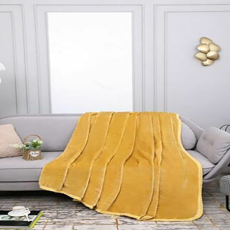 Erna Canora Grey Throw, W200 x L240cm, Musterd