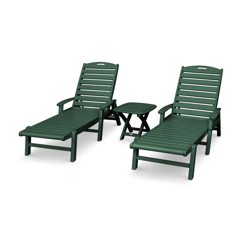Yacht Club 3-Piece Chaise Set, Rainforest Canopy