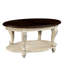 Beige et table basse - 3 pièces pour le salon, composants en bois massif, surface en placage, rangement spacieux, pièces manuelles faciles à assembler, base, plateau de table, conception du rangement, méthode