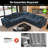 Boneless V-Shaped Modular Corner Sectional 5-Piece Plush Corduroy Sofa,118"W Cloud Couch,No Assembly Required Boneless Couch-814862023