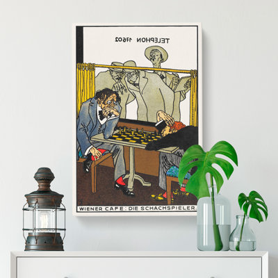 The Chess Players by Moriz Jung - Wrapped Canvas