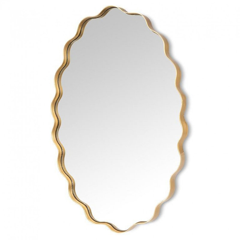 Scallop Edge Oval Mirror