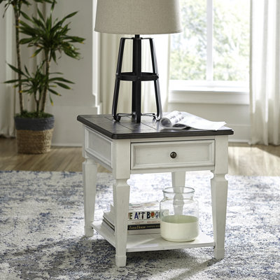 Colburn 24" H 1-Drawer End Table with Open Shelf