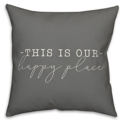  Housse et insert de coussin carré This is Our Happy Place